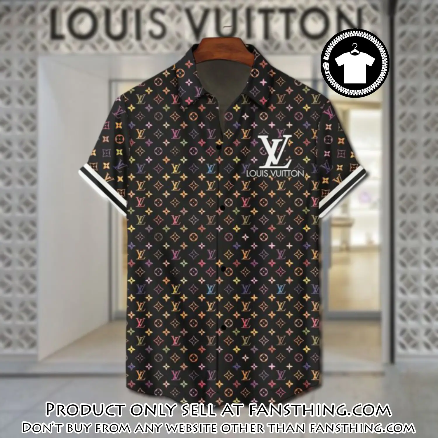 Lv louis vuitton luxury hawaiian shirt & short set lhs1188 fst5153450